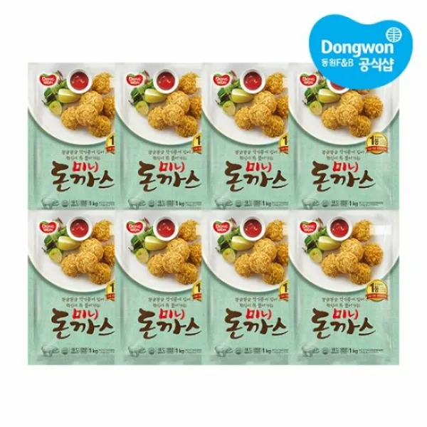 [KT알파쇼핑][동원] 미니돈까스 1kg x8봉, 기본상품