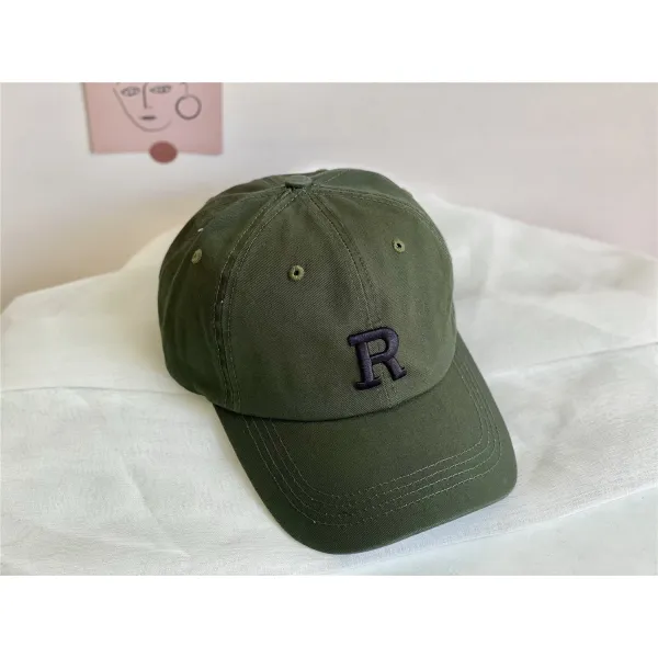 스마트링크 여름야구모자 묵념 대문자 R자수 물렁물렁하게 머리에 이다 헌팅캡 여성 얼굴이 작아 보인다 드랜드