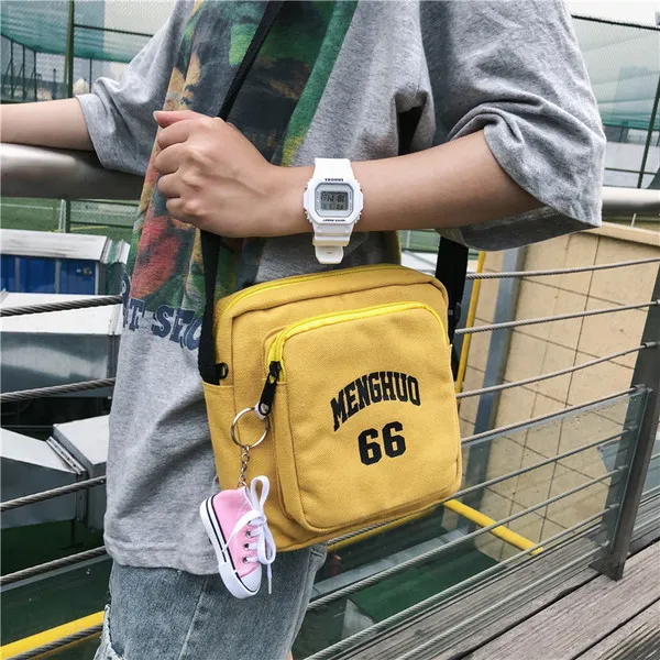 남자숄더백 크로스백 남성패션 캔버스 스몰백 여자숄더 가방 일본스타일 Bf학생 Ins히트가방 크로스