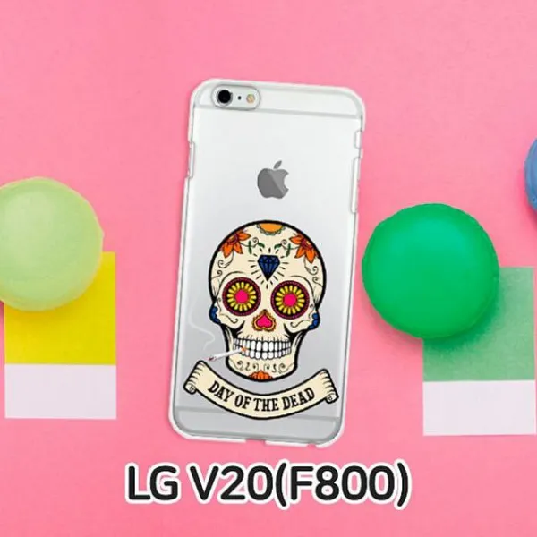 디자인그룹 티에스 Lg V20 스모킹 스컬 투명 젤리 폰 케이스 핸드폰 휴대폰 Bar형