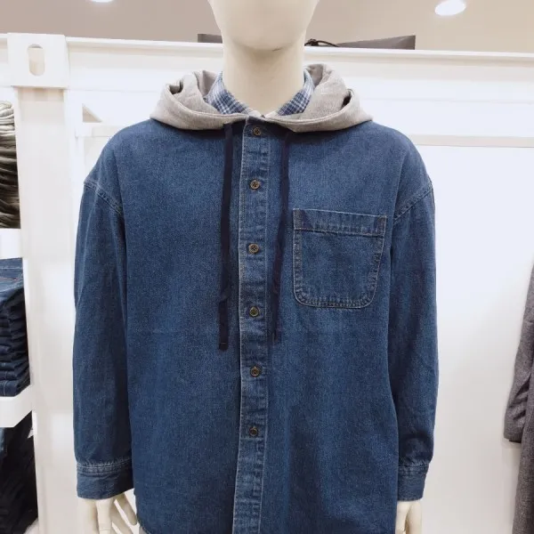 에프알제이 남녀공용 내추럴워싱 데님후드자켓 F93u Sh068 