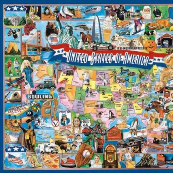 [꿈꾸는직구]W5B552F 화이트 마운틴 퍼즐 아메리카 합중국-1000 Piece Jigsaw Puzzle