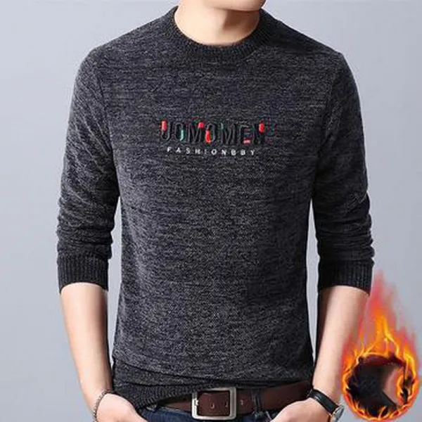 Qterra 특허브랜드 스웨터 라운드넥 풀오버 남자 기모