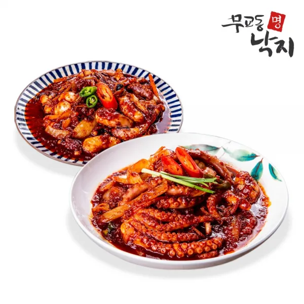 무교동 명낙지 낙지볶음 활낙지볶음 오리지널맛 덜 매운맛, 1팩, 프리미엄 활낙지볶음 2인분(덜 매운맛)