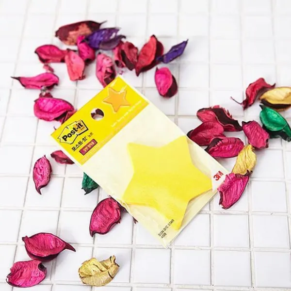 우니유리 포스트잇 슈퍼스티키 다이컷 노트 별 문구용품 문구 점착메모지