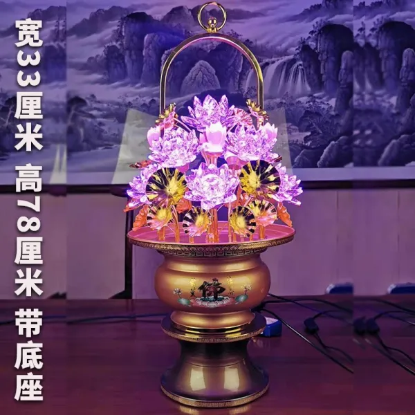 조명 불교 레인보우 부처에게 공양함 불공등 연꽃등장명불 앞 전등을 공급함 사찰이다 공덕 78cm15 품 크리스