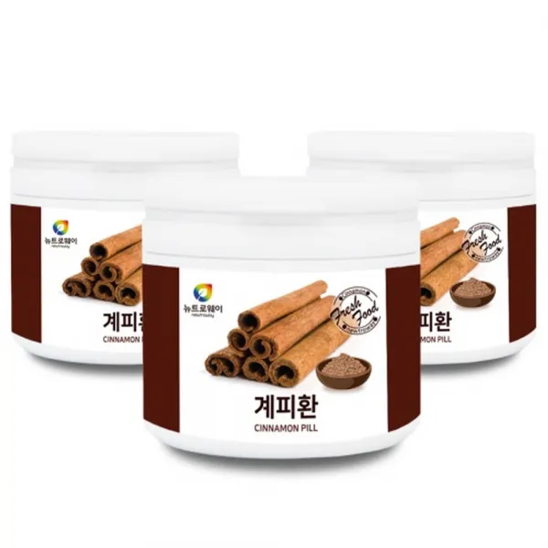 뉴트로웨이 계피환 230g x3통 품질좋은 베트남산 순수 계피가루95% 시나몬가루 인 철 비타민B 따뜻한성질의식품 계피환먹는법 계피가루효능 몸을따뜻하게하는식품 체온을올려주는효과 계피차 요리재료 빵재료 푸딩재료 과일절임 케이크재료, 3통