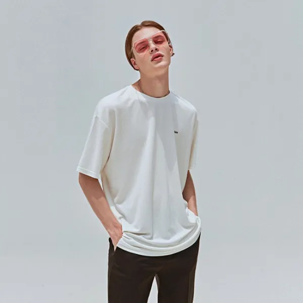 [로에일] ENCORE LOGO TEE_IVORY