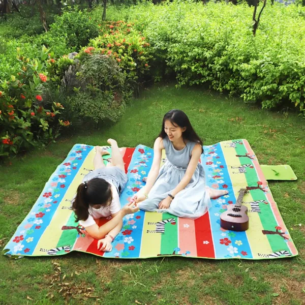 무생채 감성 야외 피크닉 돗자리 소풍 매트 봄나들이 매트에 취사장 잔디, 150x200동 리얼