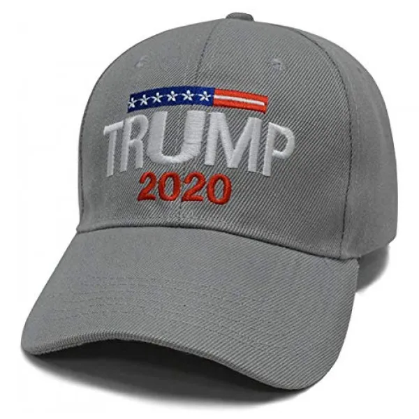 Yaker Trump 2020 Keep America Great Embrodiery 캠페인 모자 Usa 야구 모자 014 Grey 