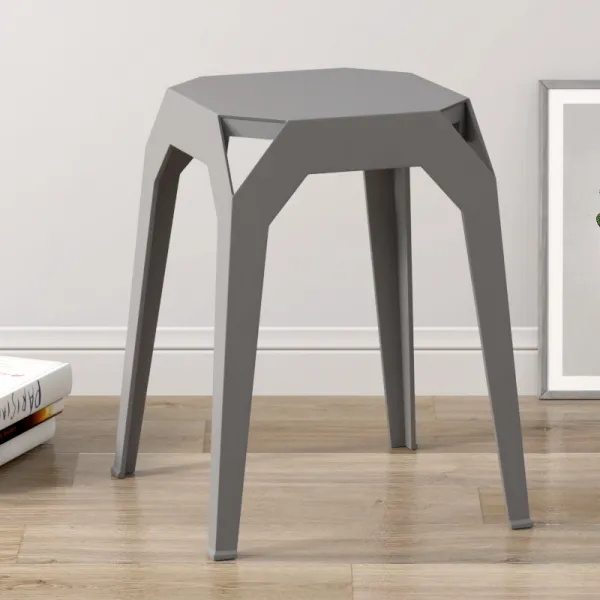 Mar.23 74번 가후 플라스틱 걸상 가정용 하이 벤치 하이 벤치 심플 레스토랑 식탁 거실 등단z 두 껍 게. 고급 그레이.