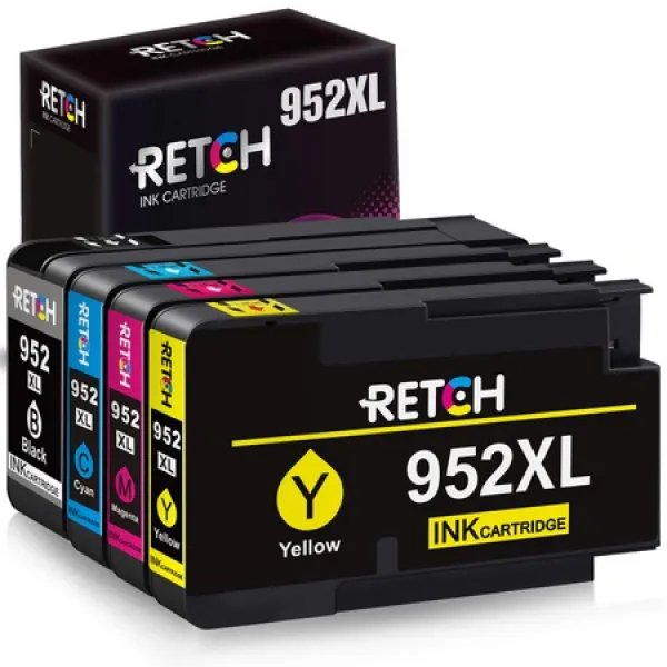 RETCH 재 제조 된 952XL 잉크 카트리지 HP OfficeJet Pro 용 HP 952XL 952 XL 교체 8710 8720 7740 8740 8, 상세 설명 참조0, 한 가지 색