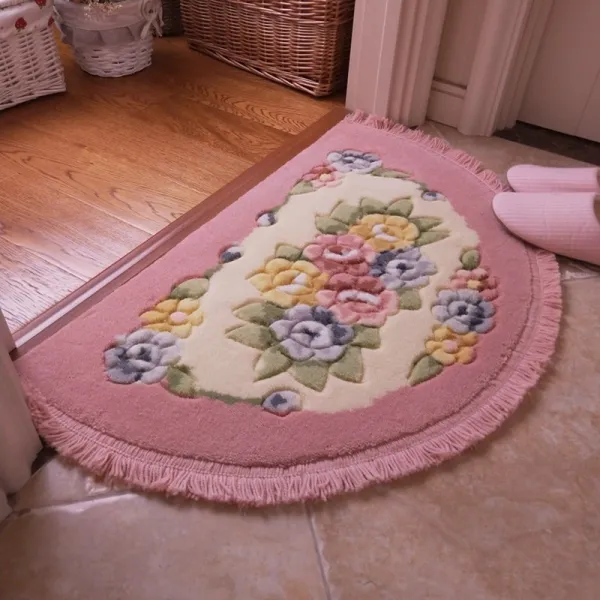 원형매트 반원형 태슬 부채꼴 문간방 매트 침실 문방석 흡수매트 손님 14524 옵션01