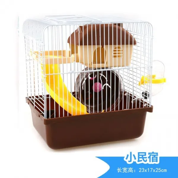 햄스터집 햄스터 바구니 받침판식 용품 슈퍼빅사이즈 별장 우리겹층 아크릴 빅사이즈, T18-작은 민박집-커피-H69, 기본