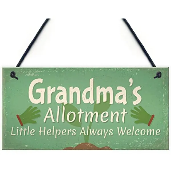 EOM Wood Garden Sign 할머니의 할당 창고 Summerhouse Hanging Plaque Na [Cyl1296] - E09090895GLVG99, Cyl1296