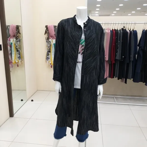 후라밍고 물결무늬롱블라우스 Fma1921001/블랙 