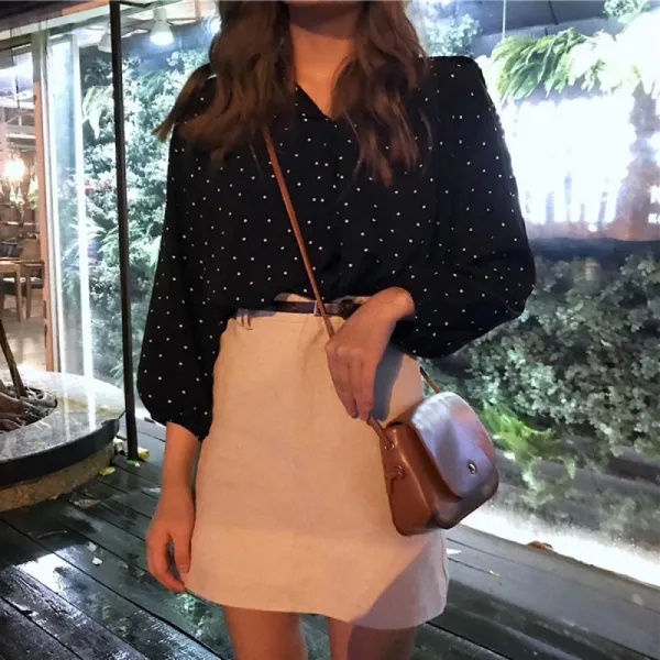 kirahosi 여자 홍콩스타일 슬림핏 블라우스 여름티셔츠 286호 CGyo5ca