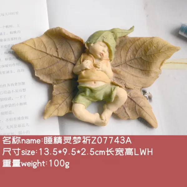 캐비닛 거실 집에 현대 실내 액세서리 큐트 엽기적 독창적 숏 동물, G44- 자다 요정 .꿈에 기도하다