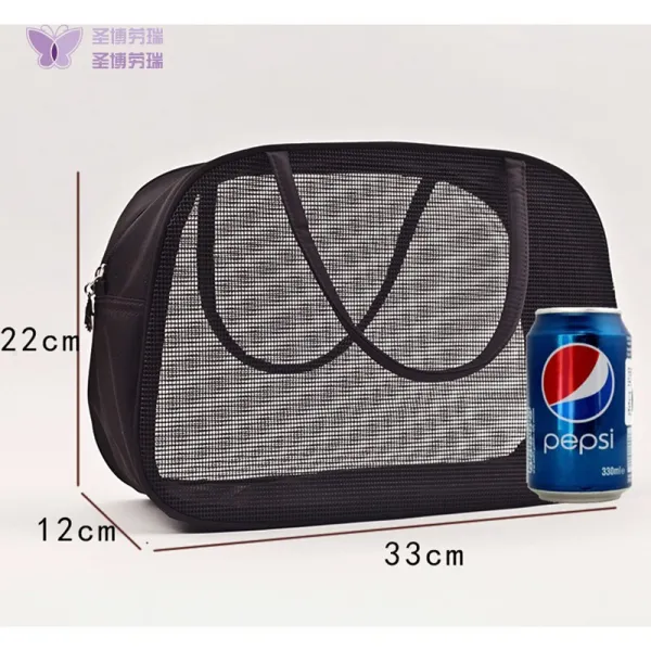 그물눈 목욕 가방 남자 여자 샤워 가방 누공 세수 가방 목욕 주머니 목욕 가방 수영 손 에 헬 스 백 손 에 검은색 그물눈 을 들다, 상세페이지 참조