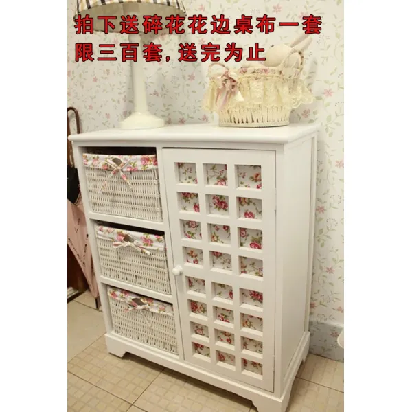 주방수납장 침실 원목침대 주인 전원 경제 수납 코너장 심플 북유럽스타일의 침대옆 사물함 화이트스몰 주택구조, C02-3단서랍 한집 상아색