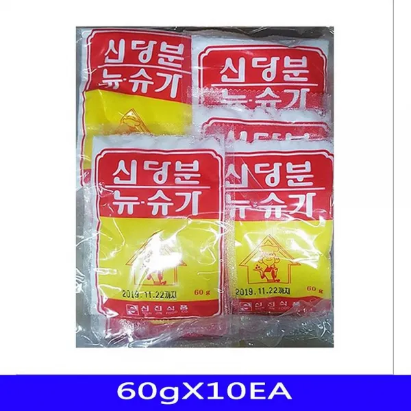 제이디몰 혼합제제 뉴슈가 식품첨가물 식재료 신진 60gX10EA 흰설탕, 1