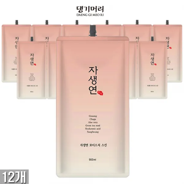 자생연 댕기머리 스킨 900ml X 12개 리필용화장품 1box
