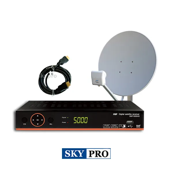 삼도정보통신 HD 무료 국내 위성방송 세트, 60안테나+LNB+SWP-5000HD