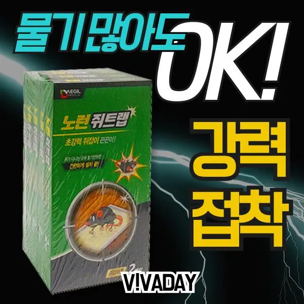 노런 Sd 2p X 쥐 트랩 5박스 모기퇴치기 모기잡는기계 파리끈끈이 초파리트랩 1