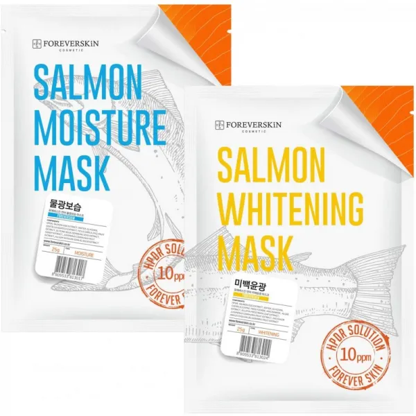 Face Mask with Salmon DNA - 2 SETS HPDR 1% Facial Packs Professional Dermatology Care (Moisturizin, 1