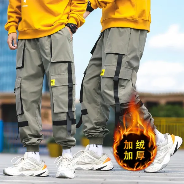 벨라루티 심플 루즈핏 기모 카고팬츠 데일리 캐주얼