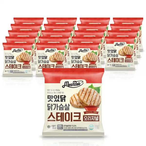 맛있닭 닭가슴살 스테이크 오리지널 100gx20팩(2kg), 단품