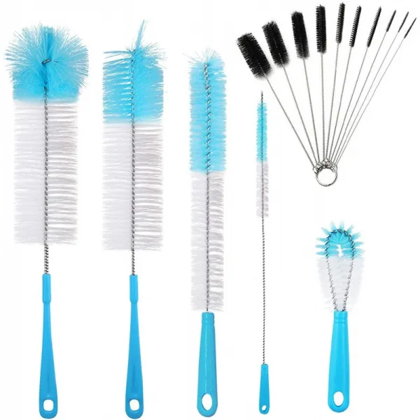 이태리직송 Topseas 병 브러쉬 15pcs 병 브러쉬 스코볼리노 병 클리닝 브러쉬 세트 병 및 와인 및 맥주 단일옵션