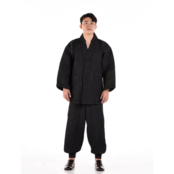 리예 물실크 기모 적삼 바지 승복 남자 겨울 생활한복(개량한복)