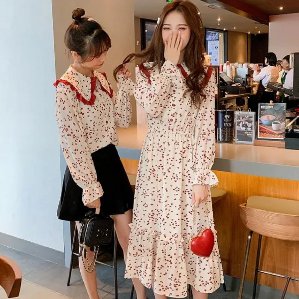 나르샤상점 선한 프랑스 플라워 원피스 선녀 롱 봄을 넘기기 여성 점프수트