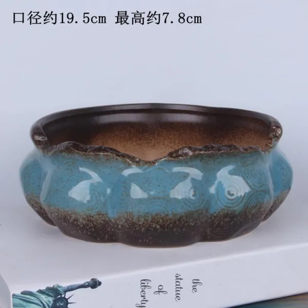 다육 식물 대구경 도자기 흐름 유약 빅 사이즈 꽃 숏 노장 스님 분기 자사 배기 빅 블루 부족한부분 대야