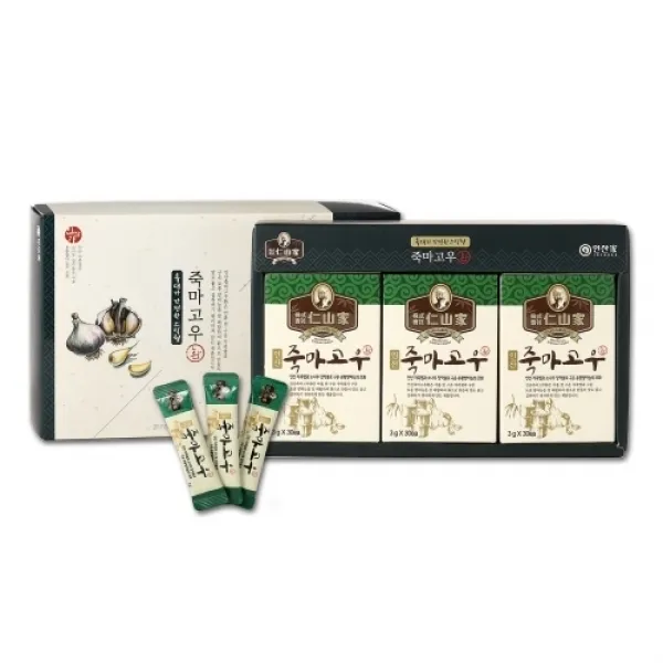 인산가 죽마고우환 스틱형 270g((3g x 30포) 3통) 인산죽염 마늘환, 1박스, 270g
