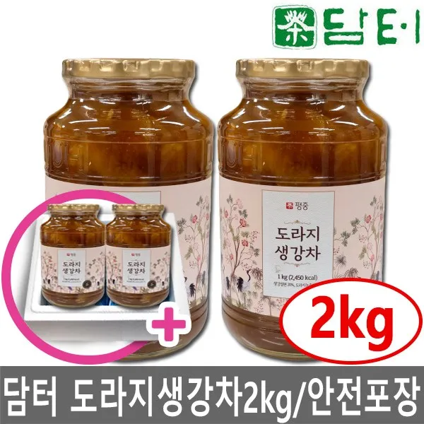 평중 담터 도라지 생강차 1kg+1kg 총 2kg 안전포장, 1개