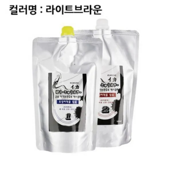 10 크레비스 / A_금송 오징어먹물 염색약 500ml 라이트브라운 로레알염색약 미장센헬로버블 미장센염색약 일반염색약(새치), 단일 수량, 단일 색상