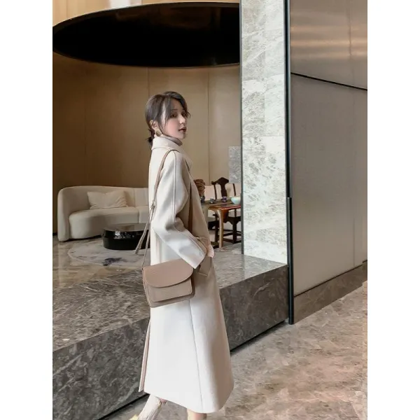 other 모직 코트 여성 2019 대학생 롱코트 겨울
