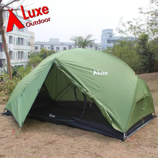 난방텐트 LUXE Habitat텐트 통이넓은 더블 더블층 텐트, T02-오렌지색 객 식구