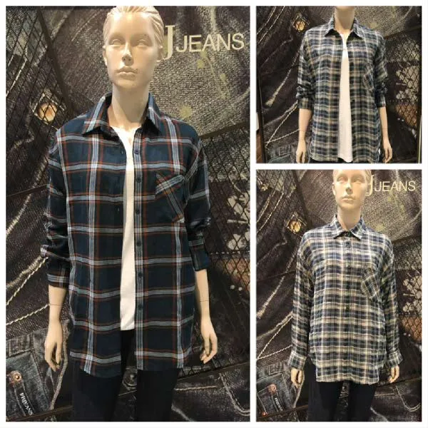 [현대백화점]J.FRJ Jeans(에프알제이)F83F-SH538S 기본카라체크셔츠