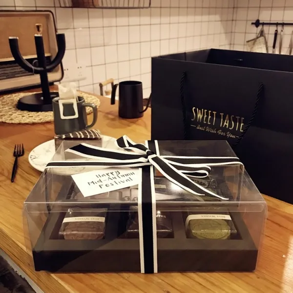 투명 선물 6낟알 80 G 마음이 유동하는 빙피 도산피 생강과자 레드 선물 _레드 손에 들다 주머니