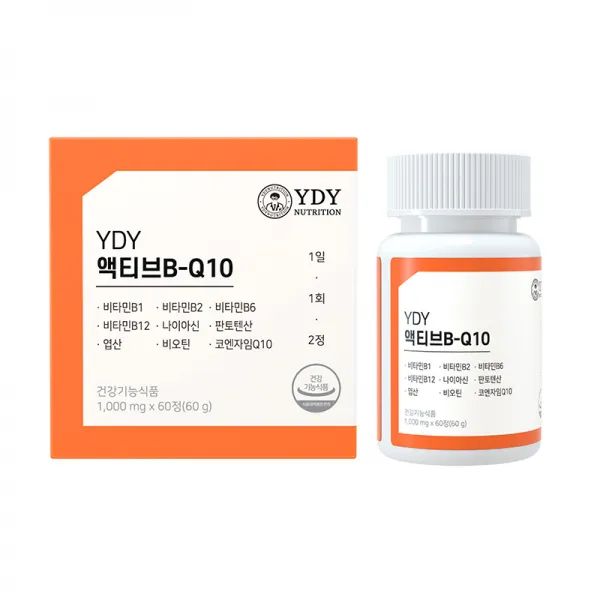 YDY 액티브비큐텐 60정 비타민B군 코엔자임Q10, 60정X1