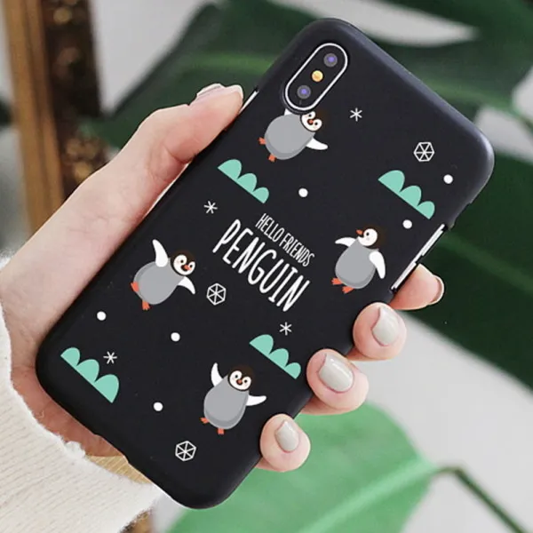  바보사랑 헬로프렌즈 소프트 젤리 케이스 Tr 휴대폰 커버 기종:아이폰x/Xs / 색상:펭귄 상세 설명 참조