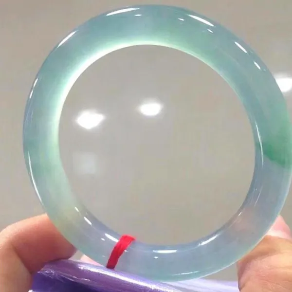 버마 천연 비취 팔찌 여성 스 비침 유리 종원 오래된 구덩이 얼음 씨 흩날리는 꽃 옥팔찌 자녀 옥석