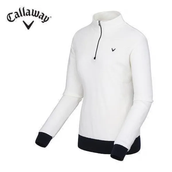 캘러웨이 여성 방풍안감 하이텍 풀오버 스웨터 Cwshf8201 101 O.white
