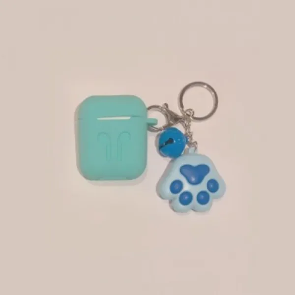  텐바이텐 블루 고양이 발바닥 에어팟 키링 케이스 블루+민트케이스추가 옵션선택