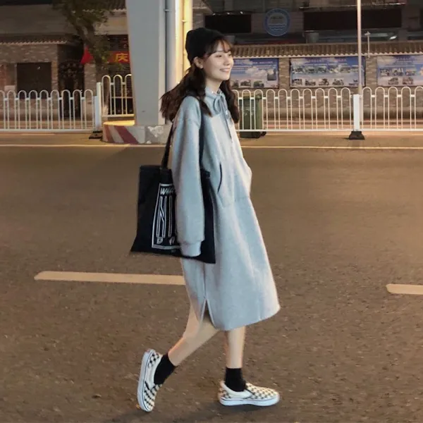 맵시닷컴 여성 후드원피스 PJ410