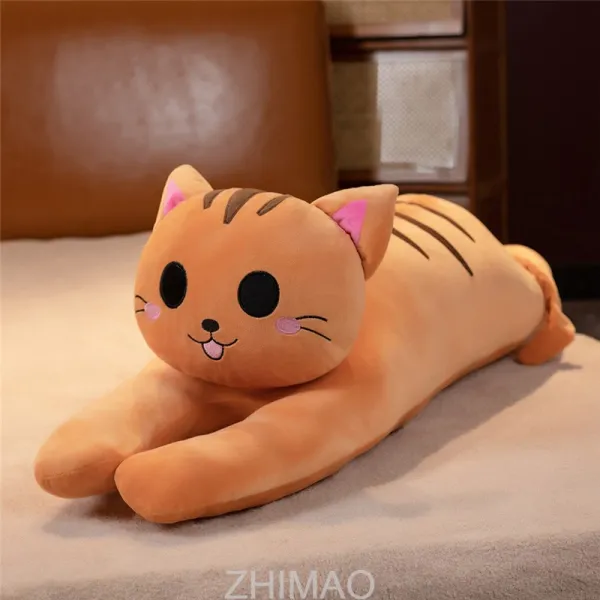 ZHIMAO신형 엎드려 고양이 쿠션 벨벳 장난감 카우보이 자다 베개 집에서 근무하다 낮잠 등받이 쿠션 인형SD1654A, 누렇다, 120cm
