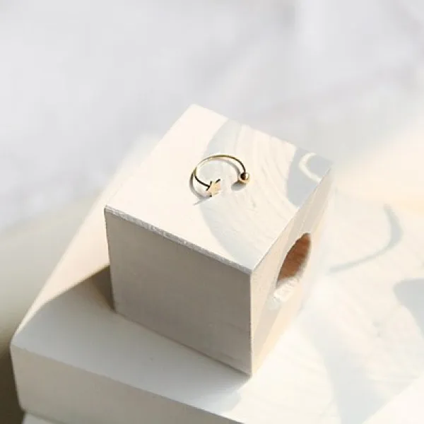 [녹다] 14k gold star and bean piercing - 낱개